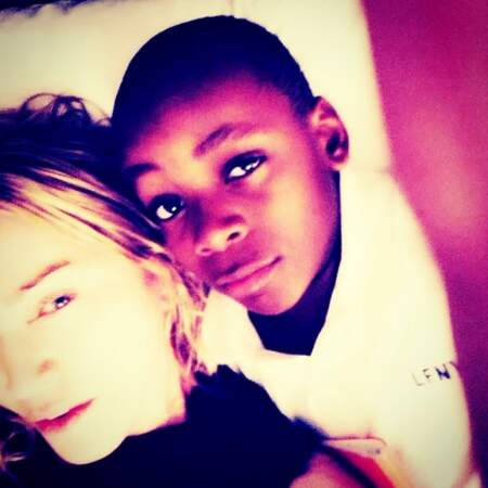 Madonna avec son fils adoptif de 8 ans, David