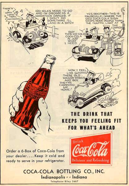 Affiche Coca Cola de 1927 - Façon BD