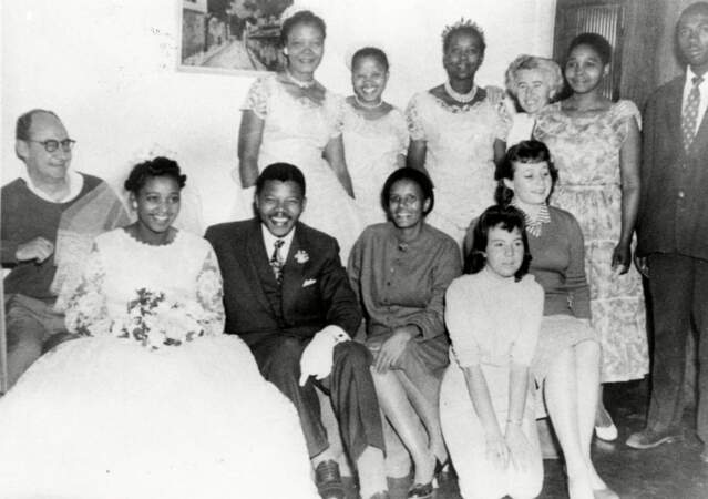 Nelson Mandela lors de son premier mariage en juin 1958