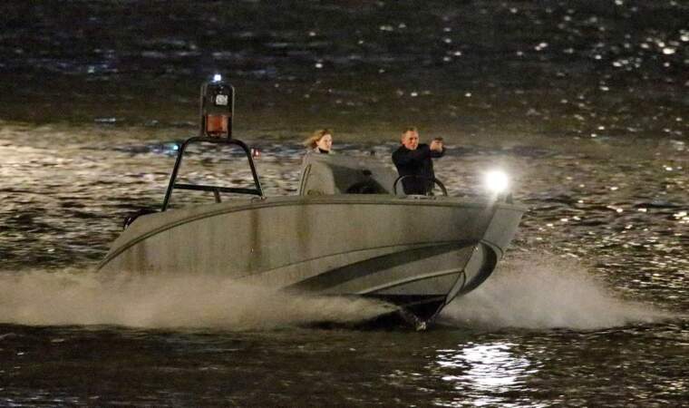 Léa Seydoux et Daniel Craig sur le tournage de 007 Spectre...