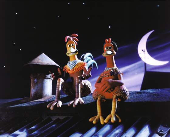 Ginger et Rocky parés pour l'évasion dans Chicken Run, premier long-métrage du studio (2000)