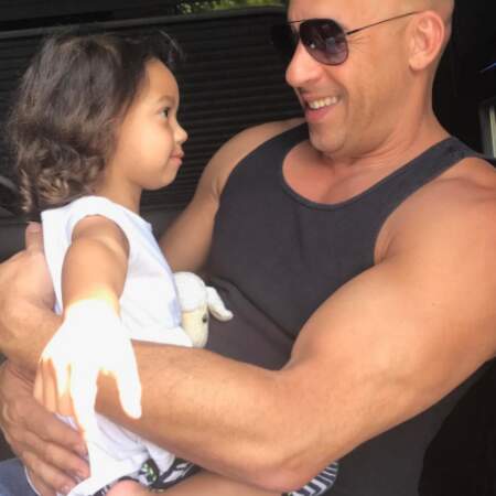 Trop mignons : Vin Diesel et sa fille Pauline. 