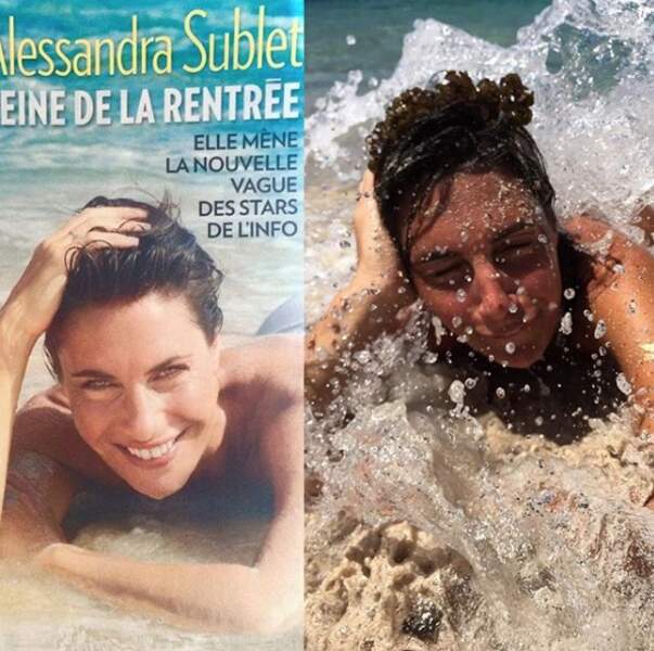 Quand Alessandra Sublet parodie la couverture d'un magazine, c'est tout de suite moins glamour ! 