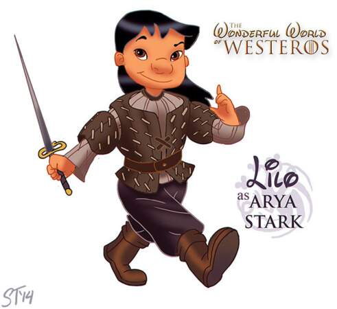 Lilo (Lilo et Stitch) en Arya Stark