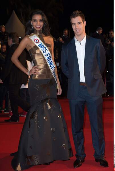 Flora Coquerel (Miss France 2014) et Richard Gasquet