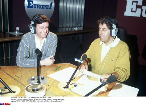 Sur Europe 1 avec Gilles Schneider en 1995.