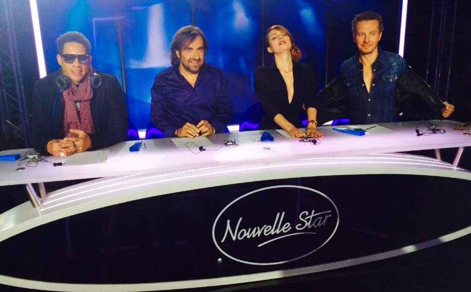 JoeyStarr, André Manoukian, Elodie Frégé et Sinclair, première photo du jury 2016 de Nouvelle Star