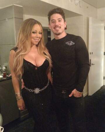 Mariah Carey et le danseur Bryan Tanaka. 