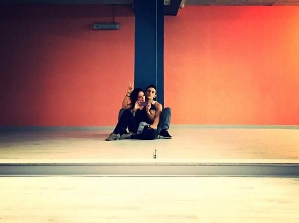 Alizée et Grégoire Lyonnet dans un studio de danse pour la tournée DALS. Les répétitions ont commencé ! 