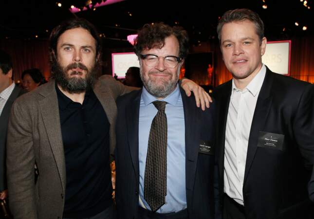 Casey Affleck, Kenneth Lonergan et Matt Damon. Un sourire Casey ?