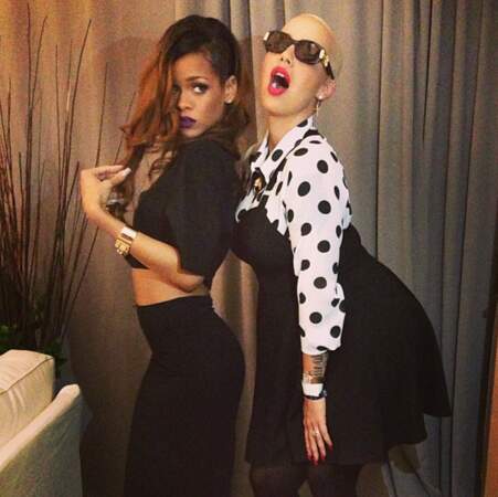 Rihanna en mode Bad Girl avec sa copine Amber Rose (l'ex de Kanye West)