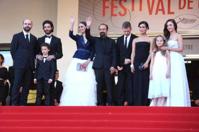 L'équipe du film de Asghar Farhadi en mode famille princière 
