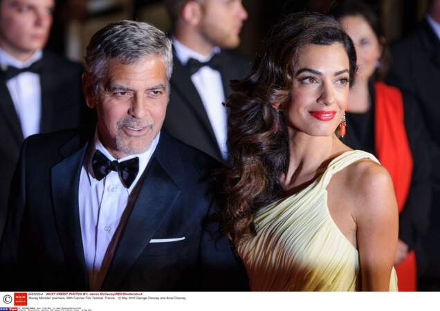 George Clooney et Amal Clooney, ZE couple glamour cette édition, ici à la première de "Money Monster"
