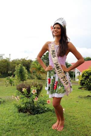 Et voici la belle Vaimiti Teiefitu, Miss Tahiti 2015 