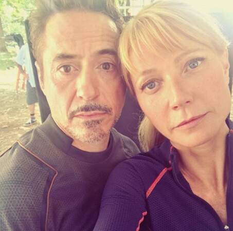 Un couple culte de l'univers comics : Robert Downey Jr et Gwyneth Paltrow, alias Tony Stark et Pepper Potts. 