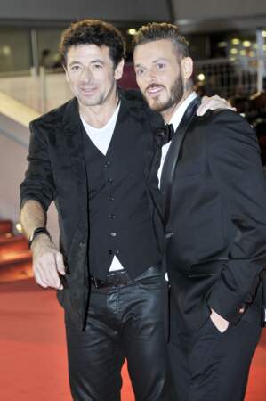 Patrick Bruel et son ami M. Pokora sur le tapis rouge des NRJ Music Awards