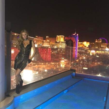 Paris Hilton était prête pour faire la fête à Las Vegas. 