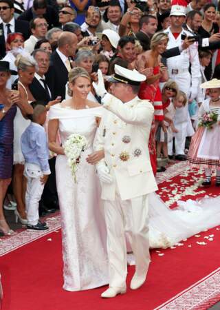 Le tapis rouge était de mise pour les noces de Charlene et du Prince Albert de Monaco (2011)