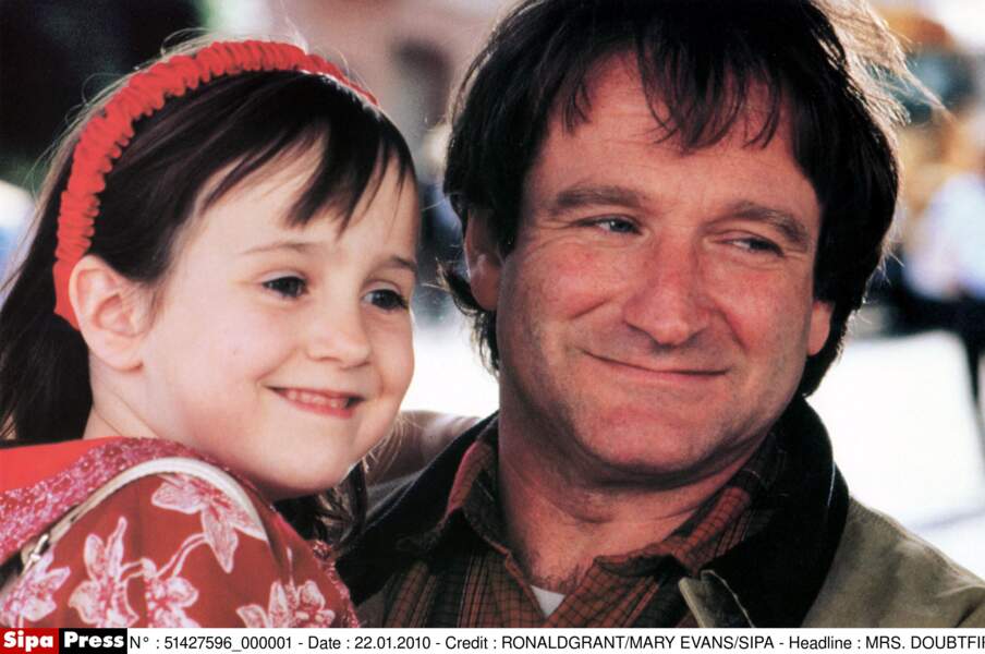 Mara Wilson fait ses débuts au cinéma dans les bras de Robbin Williams, son papa dans "Madame Doubtfire" (1993)