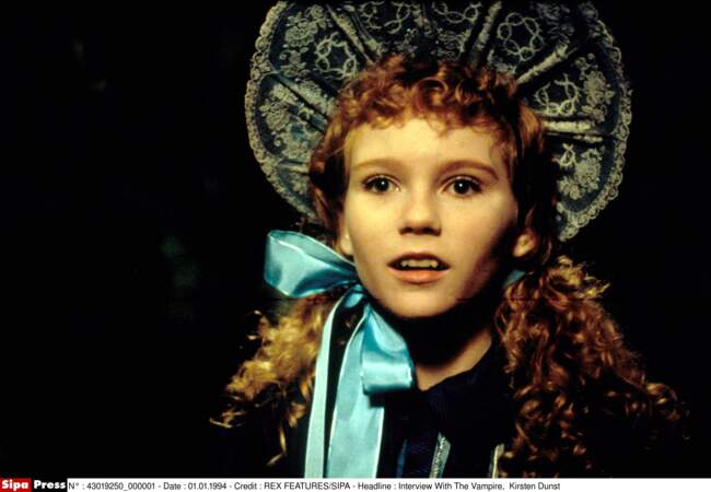 Kirsten Dunst n'est encore qu'une jeune fille dans "Entretien avec un vampire"en 1994