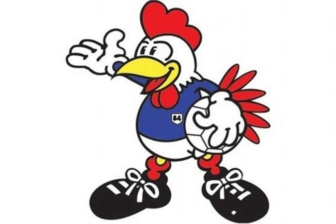 En 1984, en France, Péno, la mascotte-poulet, a, elle, porté les Bleus jusqu'au titre !