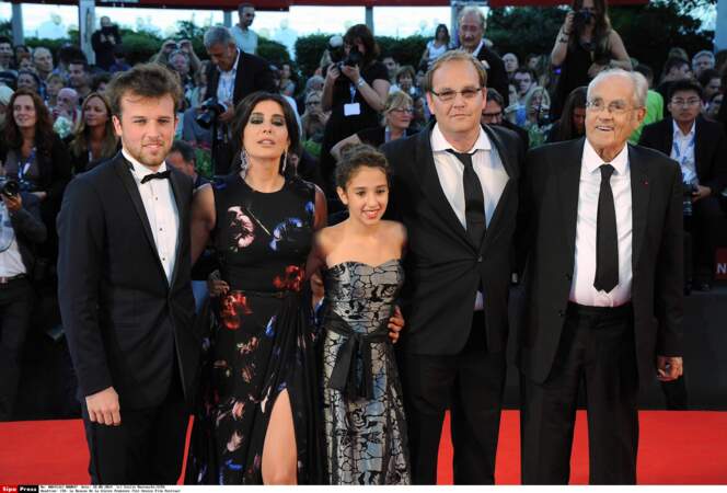 Michel Legrand et l'équipe du film La Rancon de la gloire lors de sa présentation à la Mostra de Venise en 2014