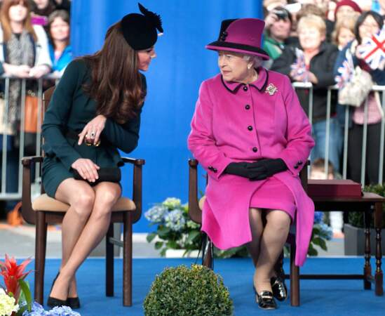 Kate Middleton lors du jubilé de diamant d'Elizabeth II, le 8 mars 2012.