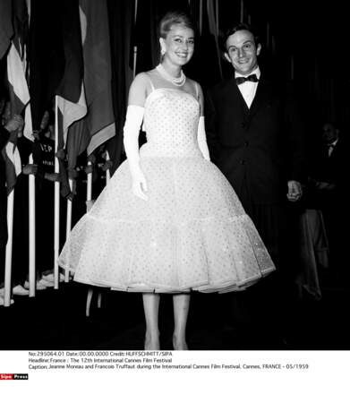 Avec François Truffaut, à Cannes, en 1959