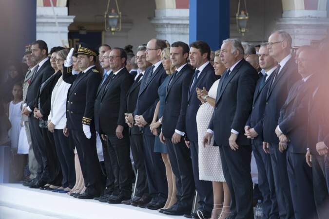 Comme François Hollande, Nicolas Sarkozy, le prince Albert ou le couple Macron, Madame Estrosi était au 1er rang