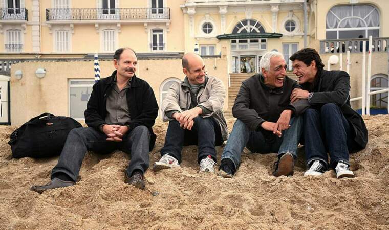 Jean-Pierre Darroussin, Bernard Campan, Gérard Darmon et Marc Lavoine dans "Le coeur des hommes" (2003) 