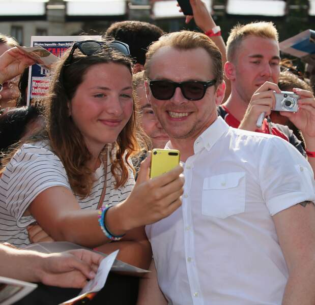 Petit selfie avec Simon Pegg histoire de frimer sur Facebook…