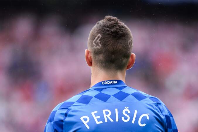Tout en modestie, le Croate Ivan Perisic s'est dessiné le numéro de son maillot sur la tête