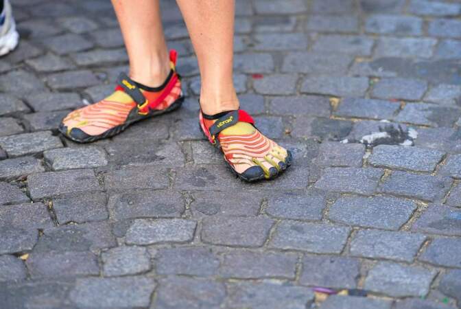 Participer au marathon de Paris, c'est aussi l'occasion de ressortir ses plus belles chaussures...   
