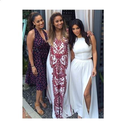 Pendant ce temps, Kim Kardashian était à la baby-shower de sa copine Ciara