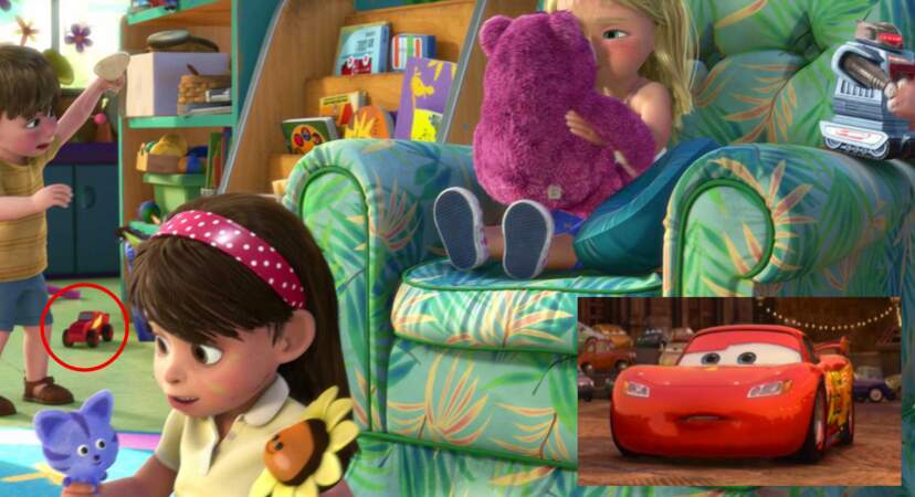 Toy Story 3 : Flash McQueen, petite voiture en jouet dans la garderie des enfants