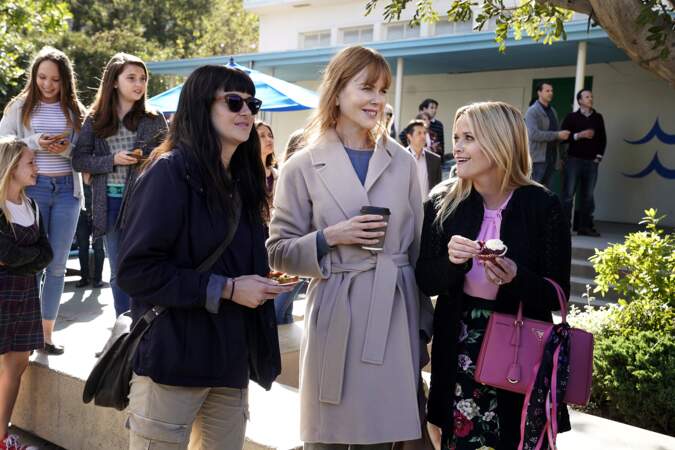 Nos 3 héroïnes à nouveau réunies,  Shailene Woodley (Jane), Nicole Kidman (Celeste) et Reese Witherspoon (Madeline)