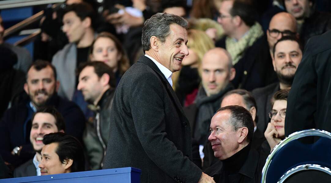 Nicolas Sarkozy a semblé apprécier le spectacle proposé par son équipe préférée