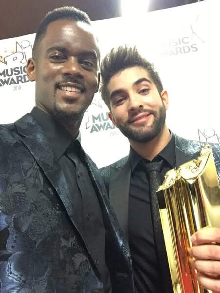 Black M et kendji Girac en coulisses des NRJ Music Awards 2015