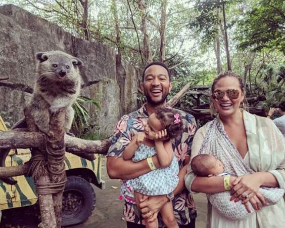 La petite famille de John Legend s'est fait un nouveau copain à Bali. 