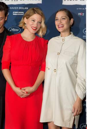 Marion Cotillard et Léa Seydoux lors de la première de Juste la fin du monde: deux actrices épanouies