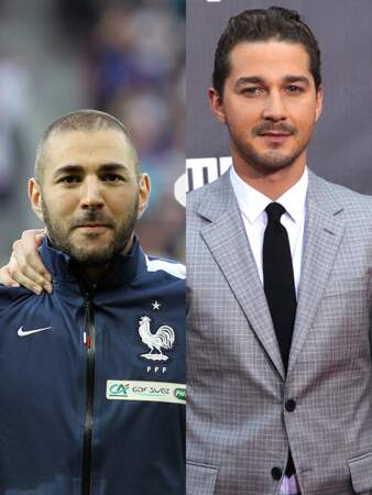 L'attaquant français Karim Benzema et l'acteur américain Shia LaBeouf