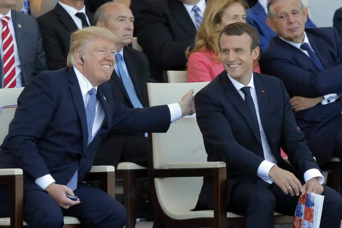 Le 14 juillet 2017 : il invite Donald Trump à venir célébrer la fête Nationale sur les Champs-Elysées 