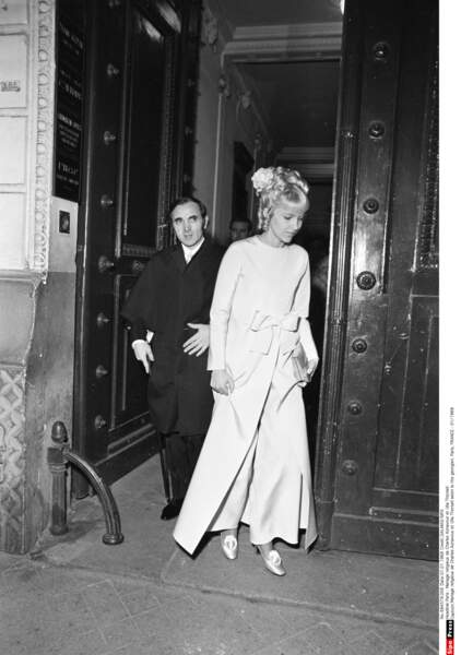Le mariage religieux de Charles Aznavour et Ulla Thorsell selon le rite georgien à Paris en 1968