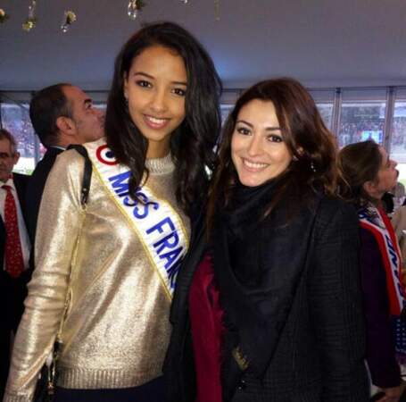 La miss France 2014, Flora Coquerel, a vu du beau monde cette semaine : d'abord Rachel Trapani-Capoue...