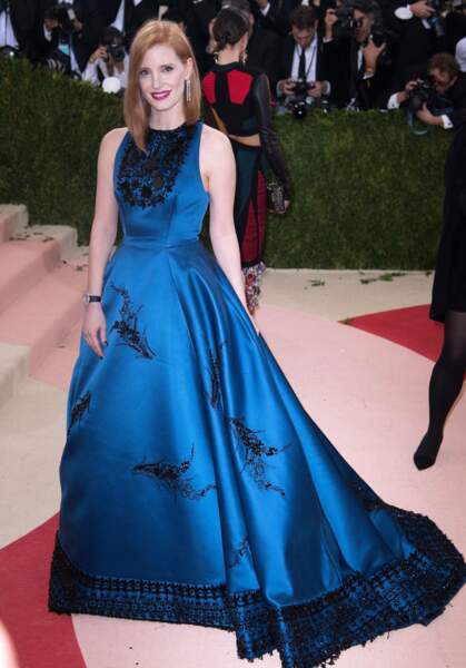 Jessica Chastain divine dans sa robe de princesse.