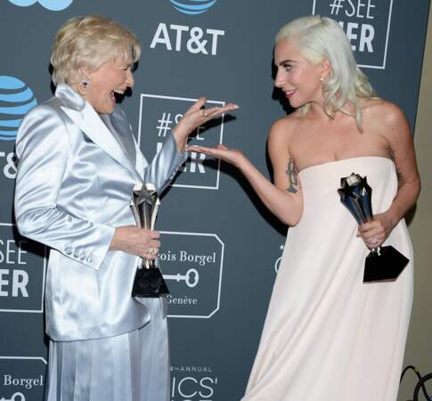  Lady Gaga a reçu le prix de la meilleure actrice pour A Star is Born, ex aequo avec Glenn Close pour The Wife