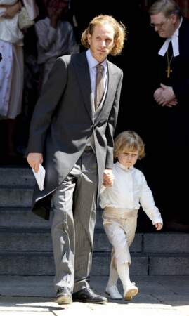 Andrea Casiraghi avec son fils Alexandre Andrea Stefano