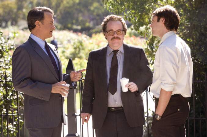 Tom Hanks, Philip Seymour Hoffman et Christopher Denham dans La Guerre selon Charlie (2008)