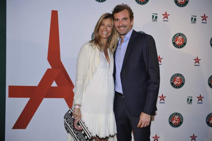 Bien que forfait pour le tournoi, Julien Benneteau est venu avec sa femme