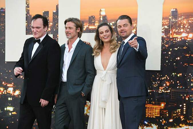 Les acteurs principaux réunis avec leur réalisateur Quentin Tarantino